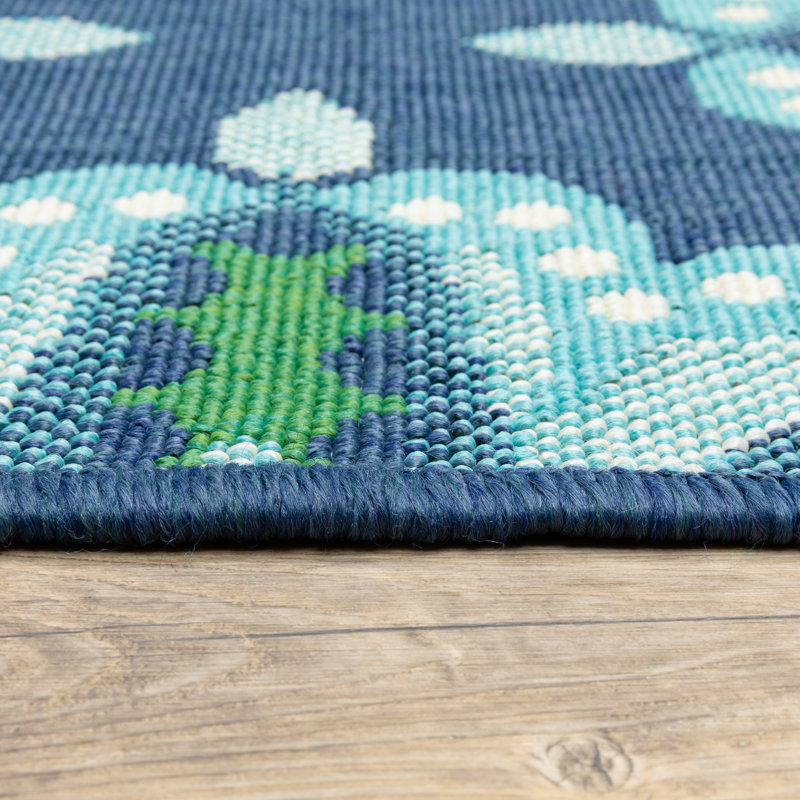 Lark Manor Deltana Blue Indoor/Outdoor Rug & Reviews Wayfair